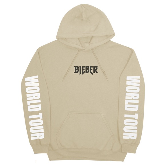 Justin Bieber Tops - Beige Justin Bieber purpose tour sweatshirt AUTHENTIC